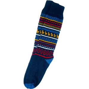 Knitted Llama Socks Blue