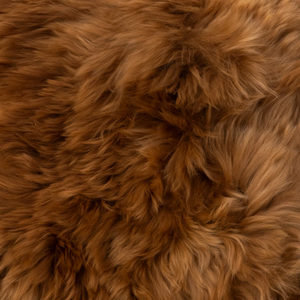 Baby Alpaca Fur Brown Throw Pillow Cover- Size 16 X 16