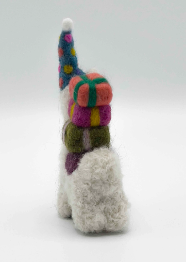 Needle Felted Birthday Llama Figurines- Cake Topper